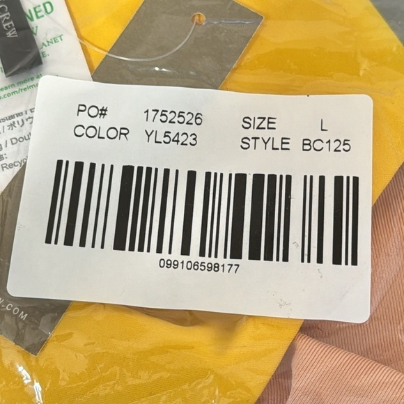 J. Crew Curved Waist Cheeky Bikini Bottom Women's L Yellow New BC125 7889 - Picture 13 of 13